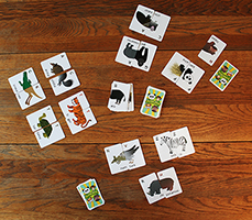 a game of jumbalup in progress on a wooden table