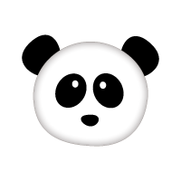 an illustration of a panda head