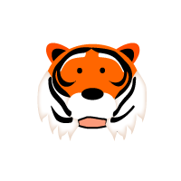 an illustration of a tiger head